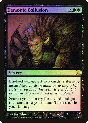 FOIL Demonic Collusion ~ Time Spiral [ Excellent ] [ Magic MTG ]