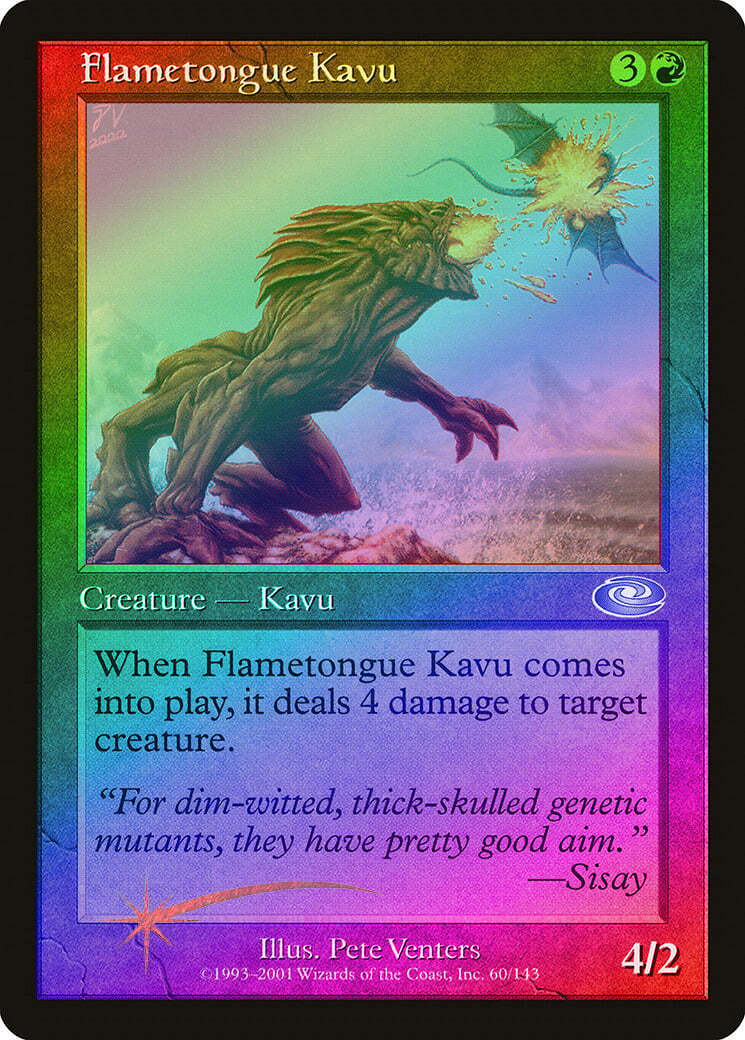 FOIL Flametongue Kavu ~ Planeshift [ NearMint ] [ Magic MTG ]