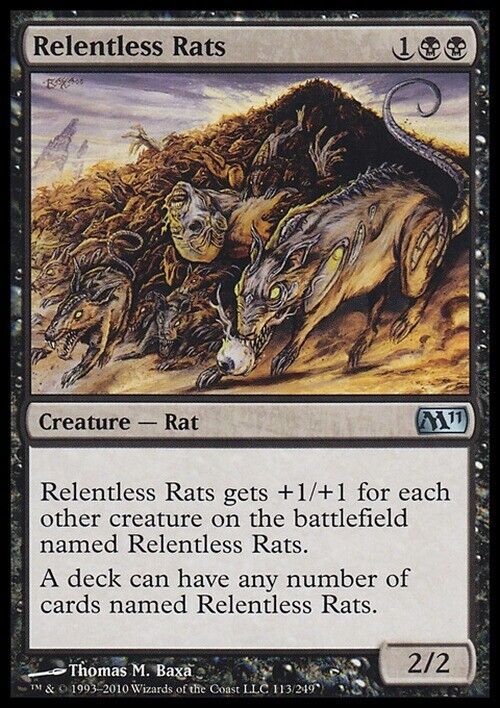 Relentless Rats ~ Magic 2011 [ Excellent ] [ Magic MTG ]