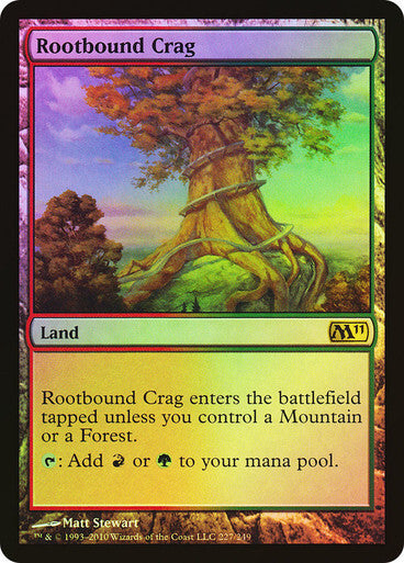 FOIL Rootbound Crag ~ Magic 2011 [ Excellent ] [ Magic MTG ]