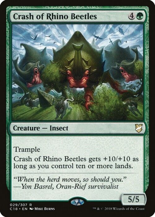 Crash of Rhino Beetles ~ Commander 2018 [ Excellent ] [ Magic MTG ]