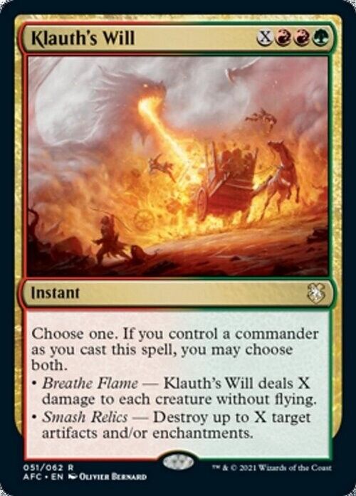 Klauth's Will ~ Commander: Adventures in the Forgotten Realms [ NM ] [ MTG ]