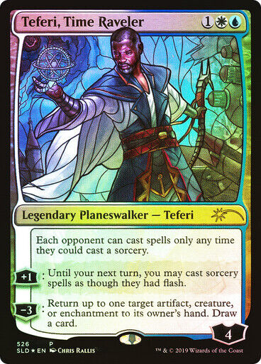 FOIL STAINED-GLASS Teferi, Time Raveler ~ Secret Lair [ NearMint ] [ Magic MTG ]