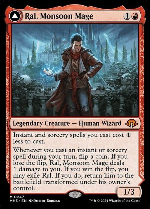 Ral, Monsoon Mage / Leyline Prodigy ~ Modern Horizons 3 [ EX ] [ Magic MTG ]