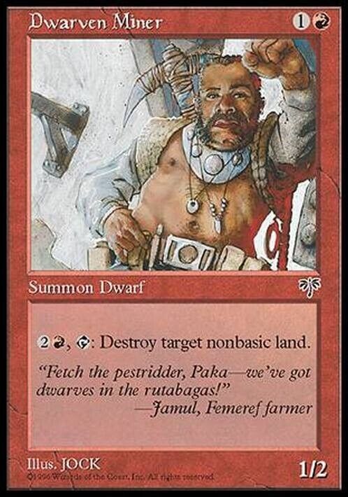 Dwarven Miner ~ Mirage [ Excellent ] [ Magic MTG ]