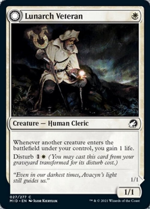 Lunarch Veteran / Luminous Phantom ~ Midnight Hunt [ NearMint ] [ Magic MTG ]