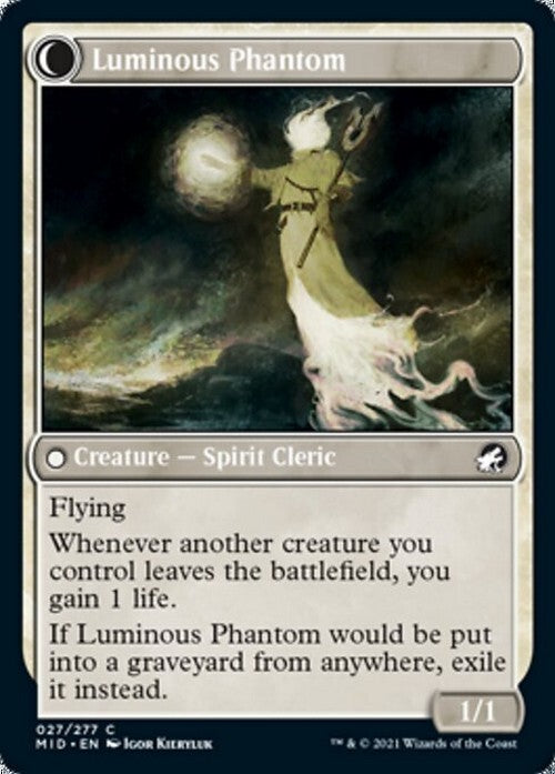 Lunarch Veteran / Luminous Phantom ~ Midnight Hunt [ NearMint ] [ Magic MTG ]