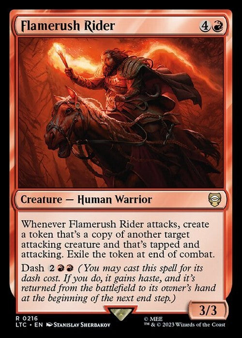 Flamerush Rider ~ Commander: The Lord of the Rings [ NM ] [ Magic MTG ]