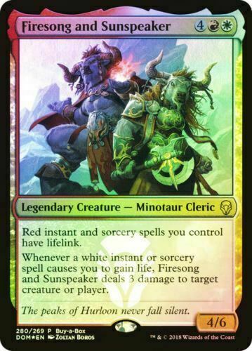 FOIL Firesong and Sunspeaker ~ Buy a Box Dominaria [ Excellent ] [ Magic MTG ]
