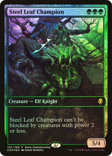 FOIL Steel Leaf Champion ~ Store Championship Dominaria [ Excellent ] [ MTG ] - London Magic Traders Ltd