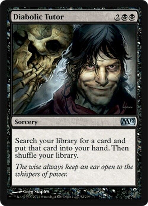 Diabolic Tutor ~ Magic 2012 [ Excellent ] [ Magic MTG ]