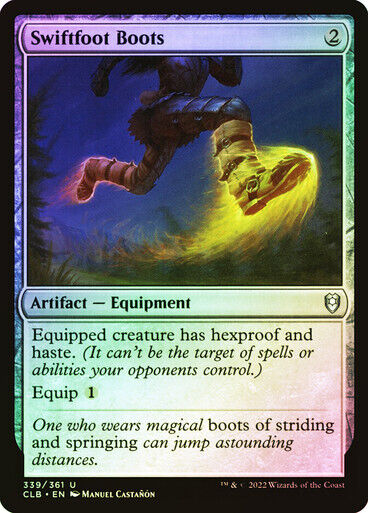 FOIL Swiftfoot Boots ~ Commander Legends 2: Baldur's Gate [ NM ] [ Magic MTG ]