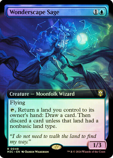 RIPPLE FOIL Wonderscape Sage ~ Commander: Modern Horizons 3 [ NM ] [ MTG ]