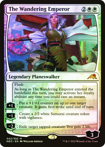 FOIL The Wandering Emperor ~ Kamigawa: Neon Dynasty [ NearMint ] [ Magic MTG ]