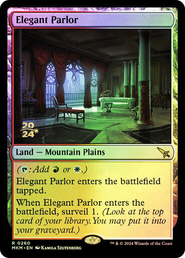 FOIL Elegant Parlor ~ Prerelease Murders at Karlov Manor [ NM ] [ Magic MTG ]