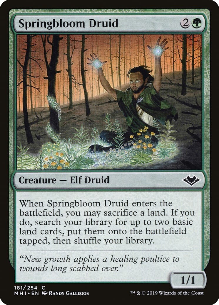 Springbloom Druid ~ Modern Horizons 1 [ Excellent ] [ Magic MTG ]