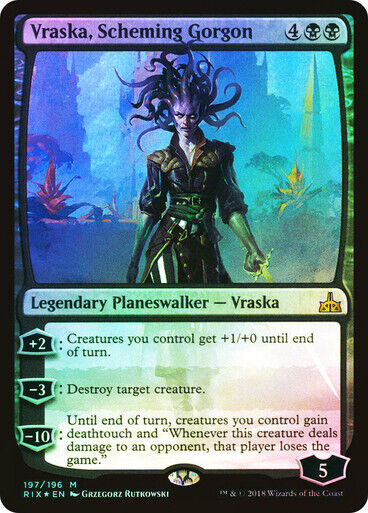 FOIL Vraska, Scheming Gorgon ~ Rivals of Ixalan [ Excellent ] [ Magic MTG ]