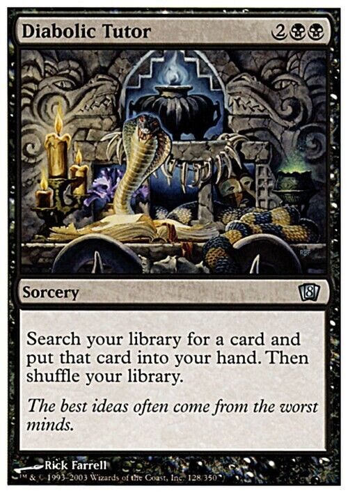 Diabolic Tutor ~ Eighth Edition [ PLAYED ] [ Magic MTG ]