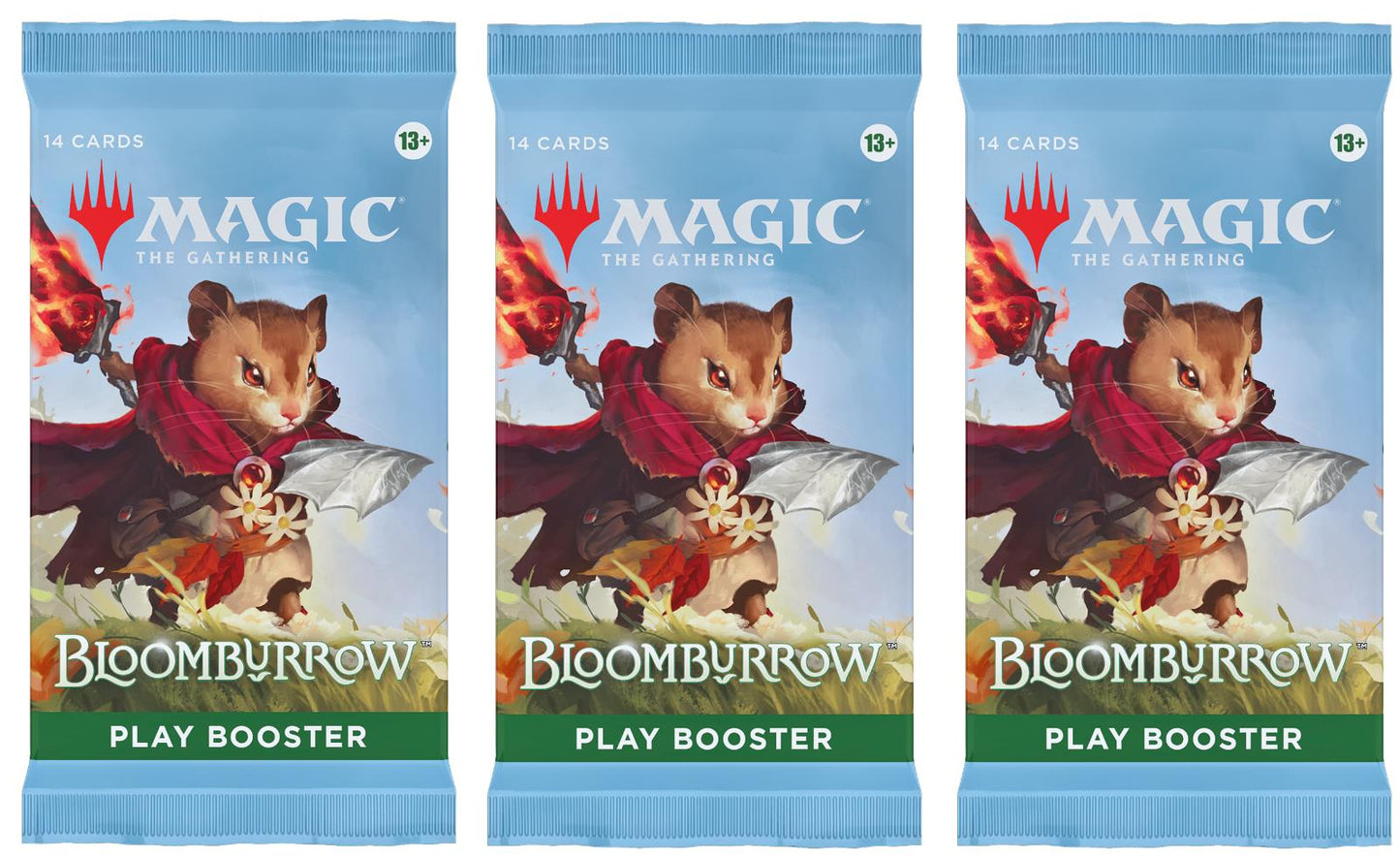 3 x Play Booster Pack ~ Bloomburrow ~ Magic the Gathering ~ MTG Sealed