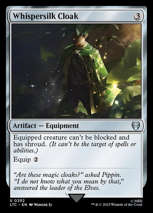 Whispersilk Cloak ~ Commander: The Lord of the Rings [ NM ] [ Magic MTG ]