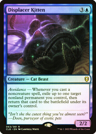 FOIL Displacer Kitten ~ Commander Legends 2 [ NM ] [ MTG ]