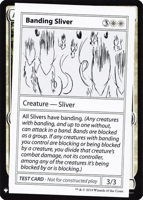 Banding Sliver ~ Mystery Booster Playtest Cards 2019 [ NM ] [ Magic MTG ]