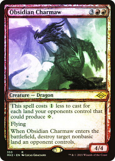 FOIL SKETCH Obsidian Charmaw ~ Modern Horizons 2 [ NearMint ] [ Magic MTG ]