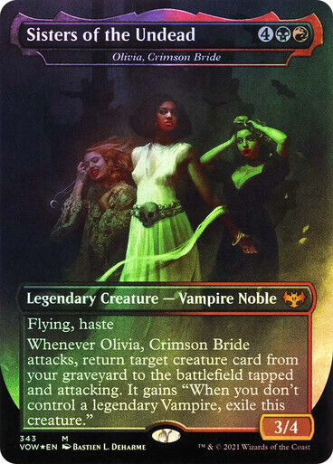 FOIL Sisters of the Undead (Olivia, Crimson Bride) ~ Crimson Vow [ NM ] [ MTG ]