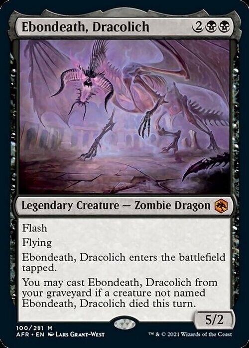 Ebondeath, Dracolich ~ Adventures in the Forgotten Realms [ NM ] [ Magic MTG ]