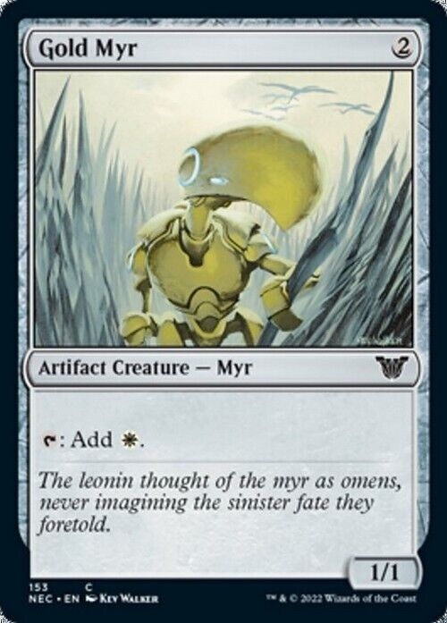 Gold Myr ~ Commander: Kamigawa: Neon Dynasty [ NM ] [ Magic MTG ]