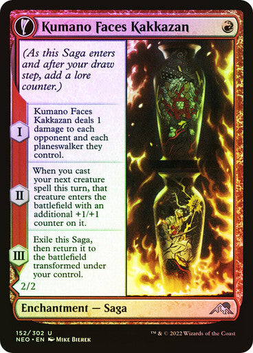 FOIL Kumano Faces Kakkazan ~ Kamigawa: Neon Dynasty [ NearMint ] [ Magic MTG ]