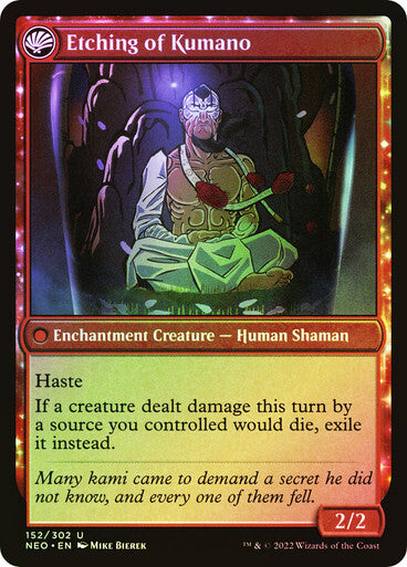 FOIL Kumano Faces Kakkazan ~ Kamigawa: Neon Dynasty [ NearMint ] [ Magic MTG ]