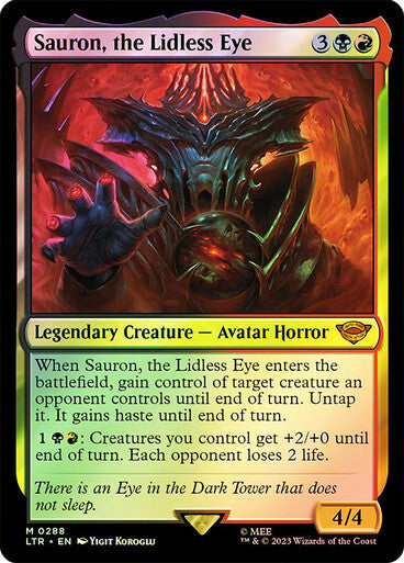 FOIL Sauron, the Lidless Eye ~ The Lord of the Rings [ NM ] [ Magic MTG ]
