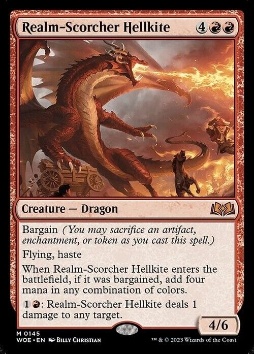 Realm-Scorcher Hellkite ~ Wilds of Eldraine [ NM ] [ Magic MTG ]