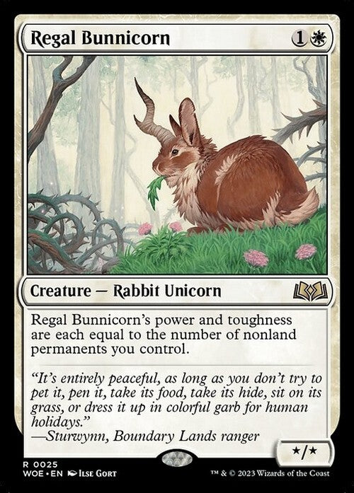 Regal Bunnicorn ~ Wilds of Eldraine [ NM ] [ Magic MTG ]