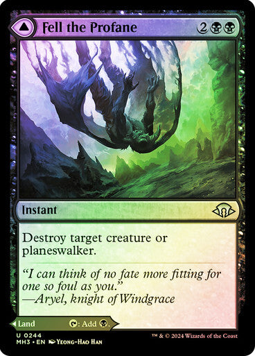 FOIL Fell the Profane / Fell Mire ~ Modern Horizons 3 [ NearMint ] [ Magic MTG ]