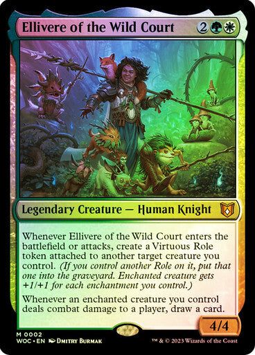 FOIL Ellivere of the Wild Court ~ Commander: Wilds of Eldraine [ NM ] [ MTG ]