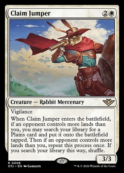 Claim Jumper ~ Outlaws of Thunder Junction [ NM ] [ Magic MTG ]