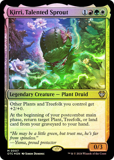 FOIL Kirri, Talented Sprout ~ Commander: Outlaws of Thunder Junction [ NM ]