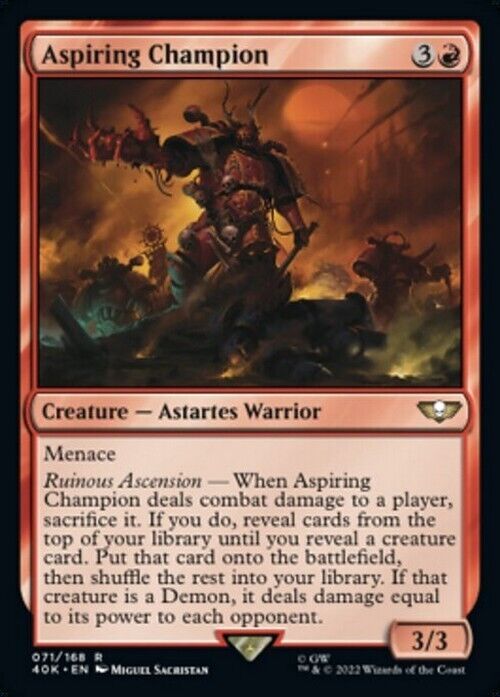 Aspiring Champion ~ Commander: Warhammer 40,000 [ NearMint ] [ Magic MTG ]