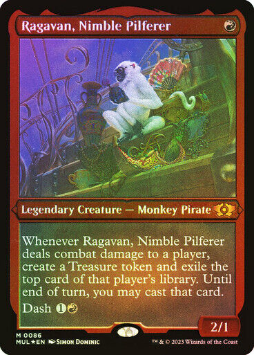 FOIL ETCHED Ragavan, Nimble Pilferer ~ Multiverse Legends [ NM ] [ Magic MTG ]