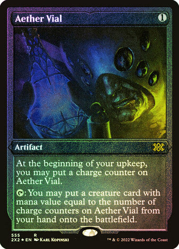 FOIL ETCHED Aether Vial ~ Double Masters 2022 [ NearMint ] [ Magic MTG ]