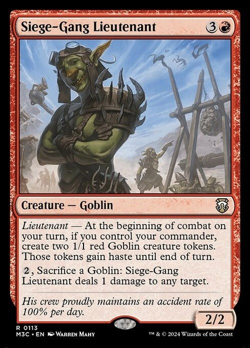 Siege-Gang Lieutenant ~ Commander: Modern Horizons 3 [ NearMint ] [ Magic MTG ]