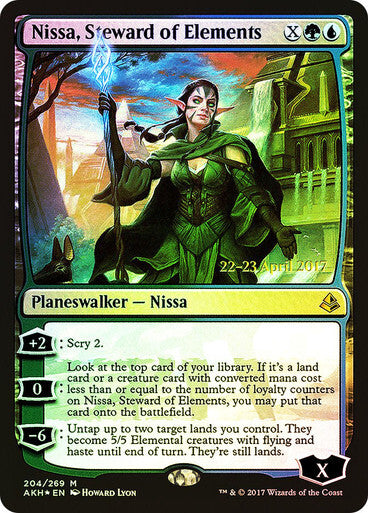 FOIL Nissa, Steward of Elements ~ Prerelease Amonkhet [ NearMint ] [ Magic MTG ]