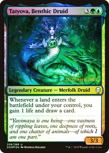 FOIL Tatyova, Benthic Druid ~ Prerelease Dominaria [ NearMint ] [ Magic MTG ] - London Magic Traders Ltd