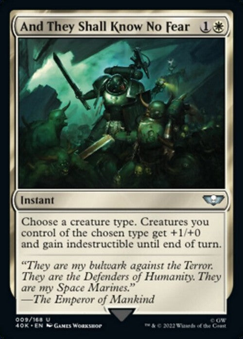 And They Shall Know No Fear ~ Commander: Warhammer 40,000 [ NM ] [ Magic MTG ]