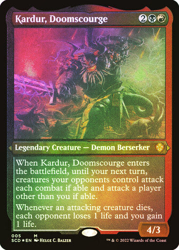 FOIL ETCHED Kardur, Doomscourge ~ Starter Commander [ NearMint ] [ Magic MTG ]