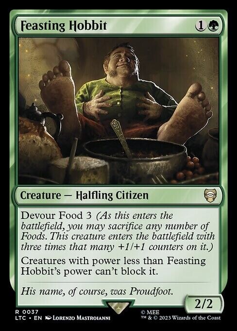 Feasting Hobbit ~ Commander: The Lord of the Rings [ NM ] [ Magic MTG ]