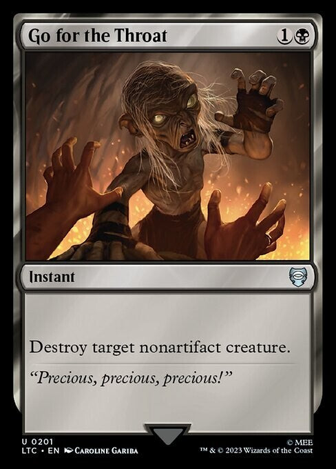 Go for the Throat ~ Commander: The Lord of the Rings [ NM ] [ Magic MTG ]