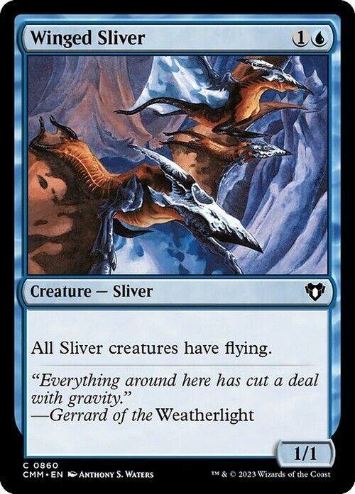 Winged Sliver ~ Commander Masters [ NearMint ] [ Magic MTG ]